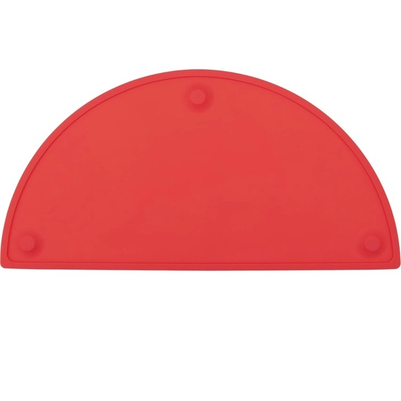 Kids Silicone Placemats w/ Suction Cups, Raised Edges, Non-Slip - Red XL 22”x11 - Picture 2 of 9